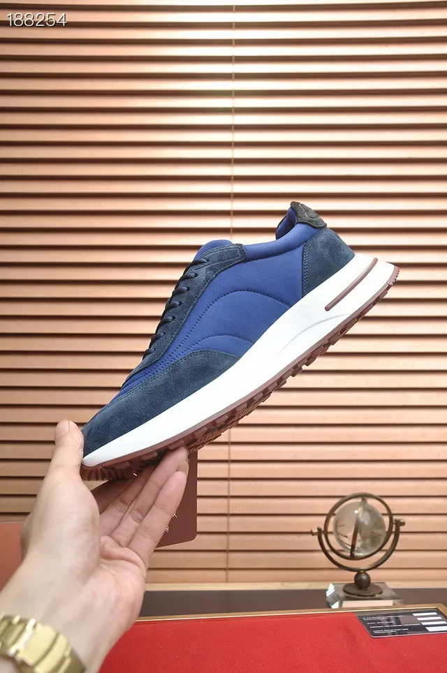 Loro Piana Tênis Lifestyle Azul e Marinho de Camurça e Nylon 7