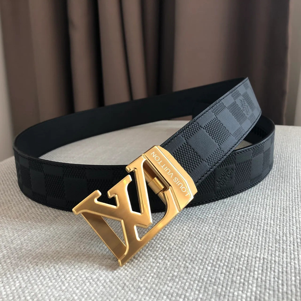 Louis Vuitton Automatic Belt Damier Graphite Leather Belt 3