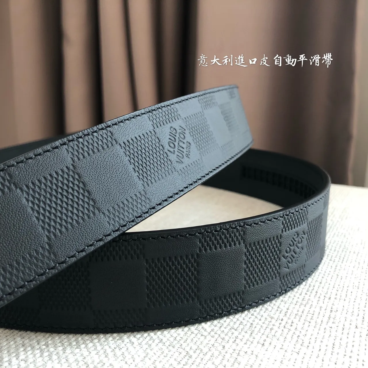 Louis Vuitton Automatic Belt Damier Graphite Leather Belt 6