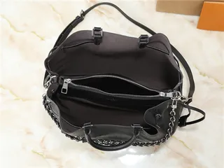 Louis Vuitton Beige Brown Monogram-Printed Chain-Strap Bucket Bag 2