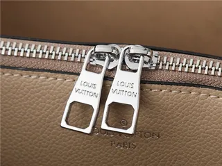 Louis Vuitton Beige Brown Monogram-Printed Chain-Strap Bucket Bag 13
