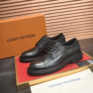 Louis Vuitton Black Cap-Toe Oxford Shoes