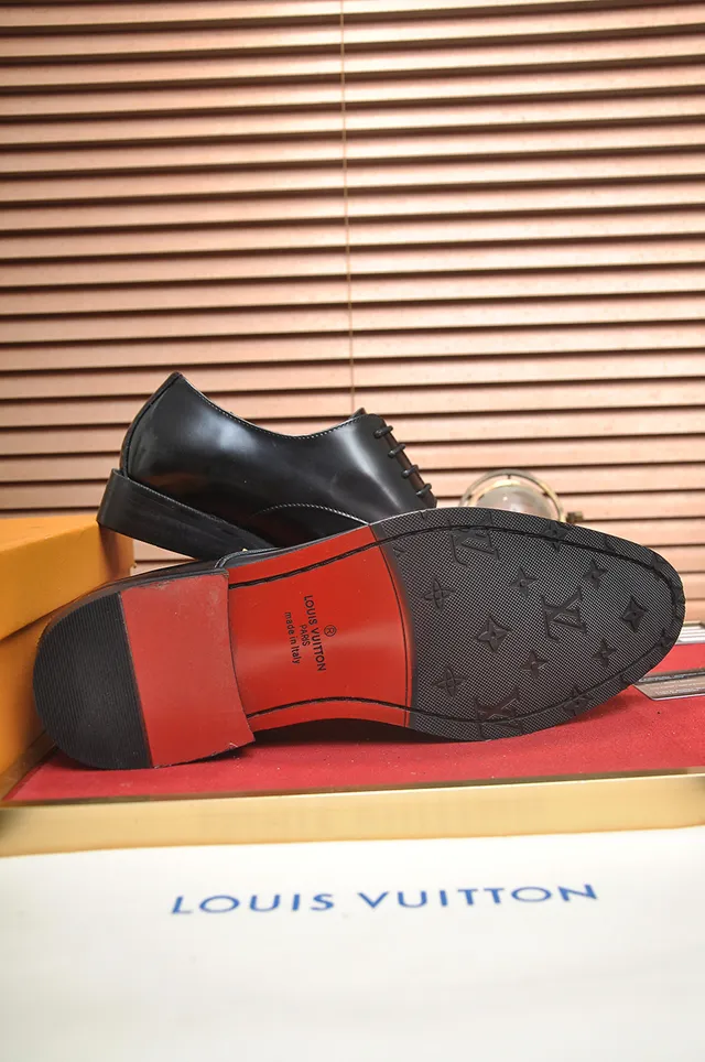 Sapatos Oxford Louis Vuitton de couro preto polido com ponta de aba 3