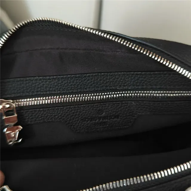 Louis Vuitton Black Silver Embossed Monogram Leather LV Logo Handbag 2