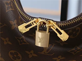 Louis Vuitton حقيبة يد بني وبيج مطبوعة شكل هوبو سلوجي 6