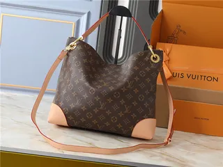Louis Vuitton حقيبة يد بني وبيج مطبوعة شكل هوبو سلوجي 8
