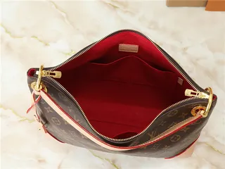 Louis Vuitton حقيبة يد بني وبيج مطبوعة شكل هوبو سلوجي 11
