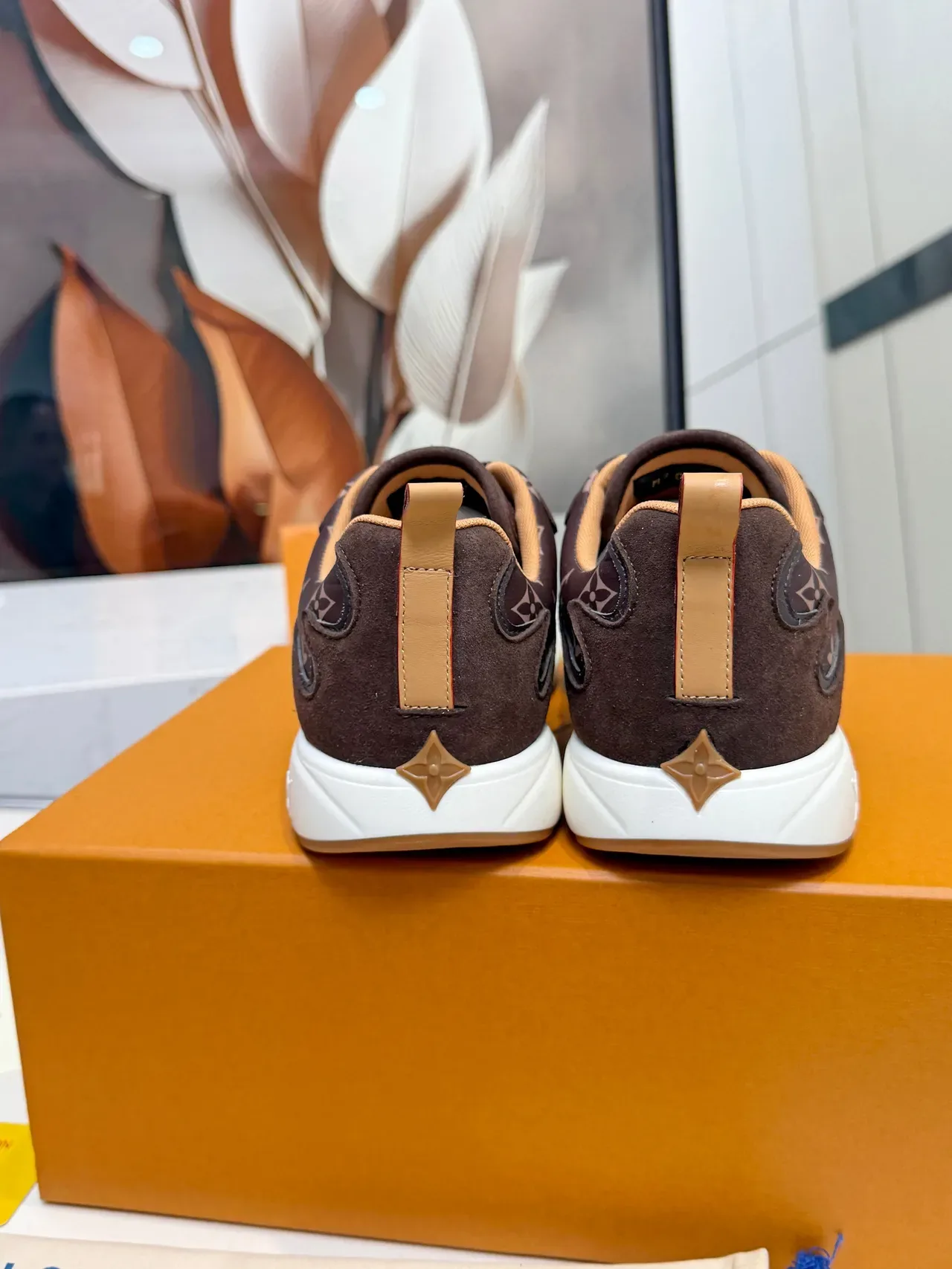 Louis Vuitton Brown Beige Monogram Canvas Suede Overlays Lifestyle Sneakers 2
