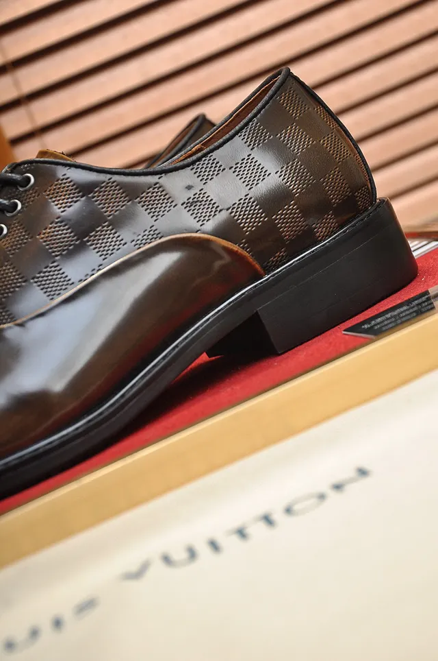 Louis Vuitton Marron Noir Cap-Toe Damier Check Oxford Shoes 2