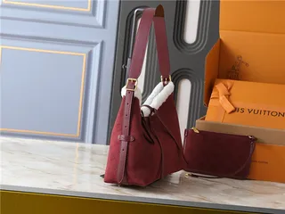 Louis Vuitton Burdeos Branco Frouxo Hobo Silhueta Monograma Lona Bolsa 9