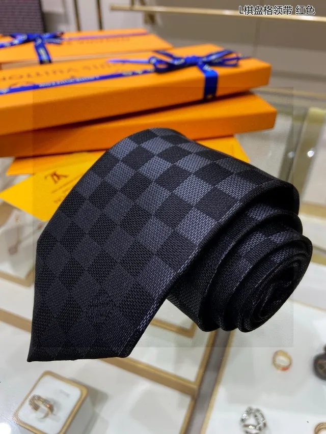 Louis Vuitton Damier Check Silk Necktie 4