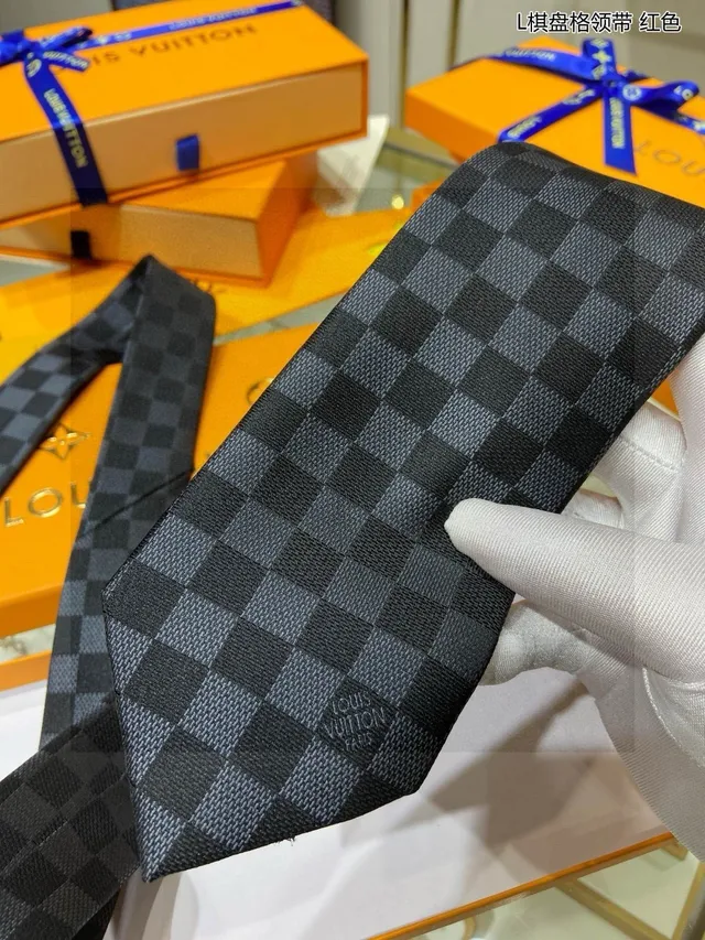 Louis Vuitton Damier Check Silk Necktie 8