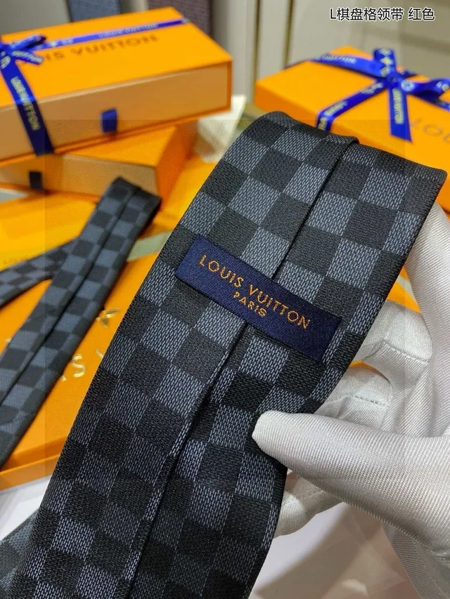Louis Vuitton Damier Check Silk Necktie 9
