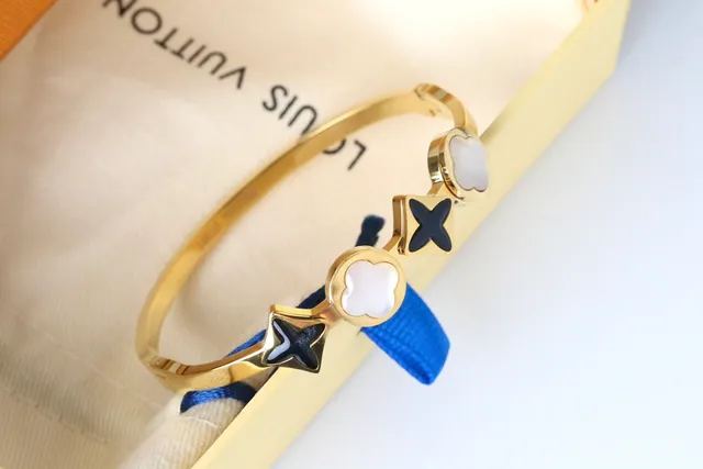 Louis Vuitton Flower Collection Quatrefoil and Cross Bangle Bracelets 5