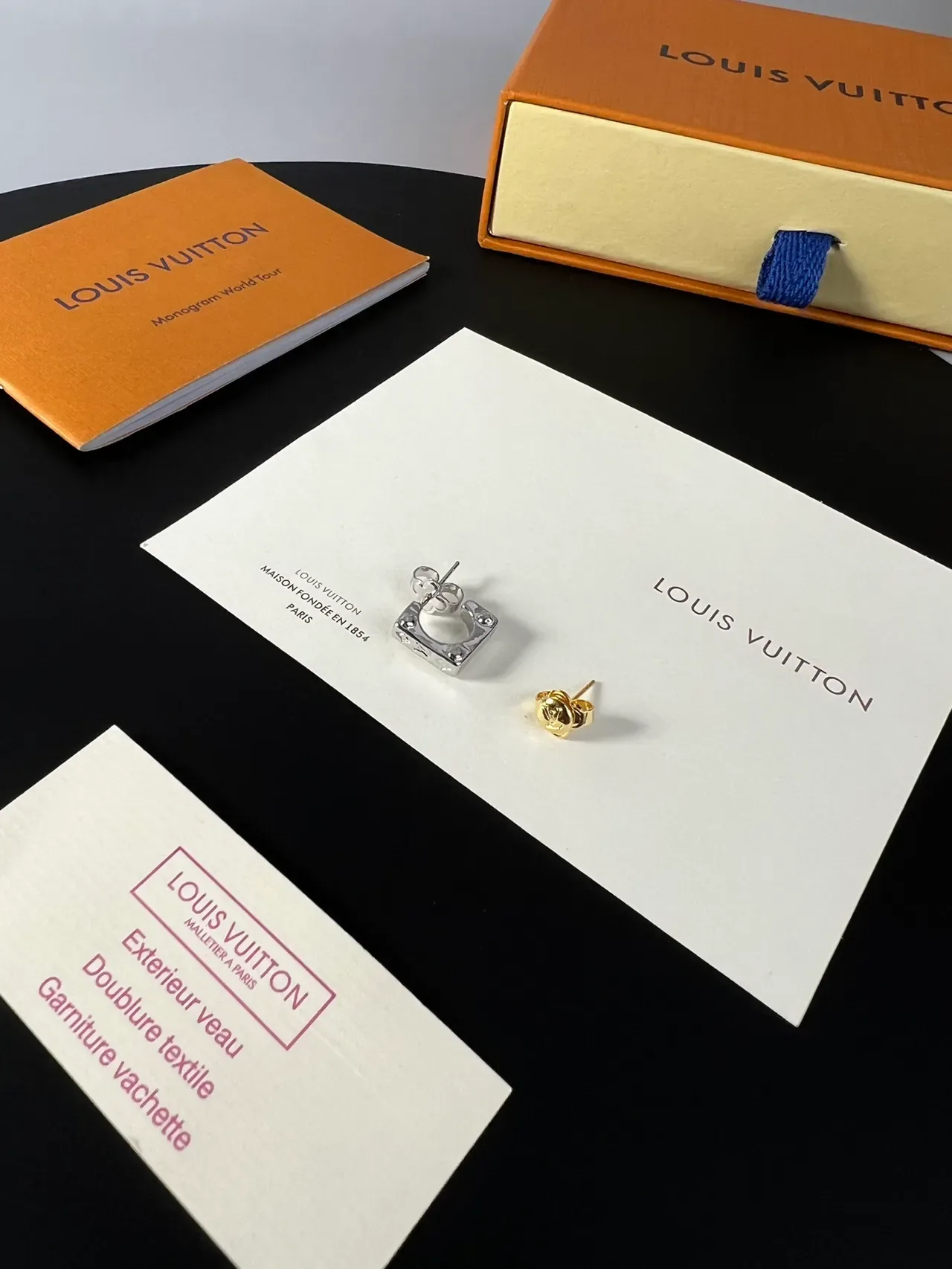 Louis Vuitton Geometric Screw-Accented Square Stud Earrings 2