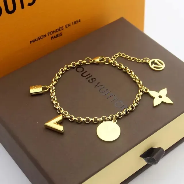 Louis Vuitton Gold Silver Chain-Link Mixed Metallic Bracelet 2