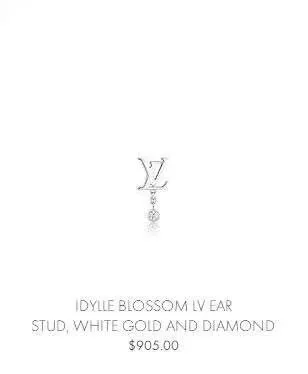 Louis Vuitton Monogram Oro y Plata Flor de Cuatro Hojas Colgante 2