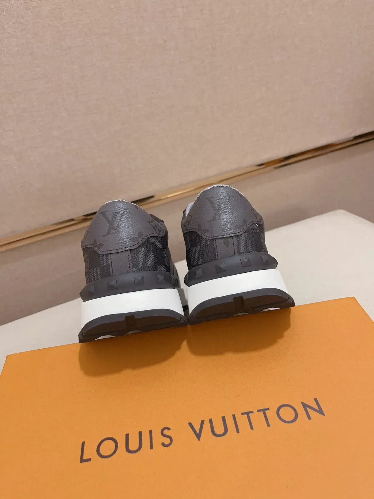 Louis Vuitton Gray White Monogrammed Leather Mesh Overlay Chunky Sneakers 8