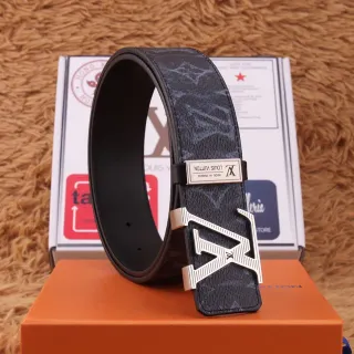 Louis Vuitton H Buckle Monogram Leather Belt