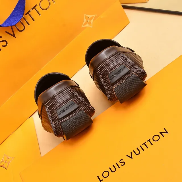 Louis Vuitton Horsebit 1955 Brown Textured Leather Loafers 3