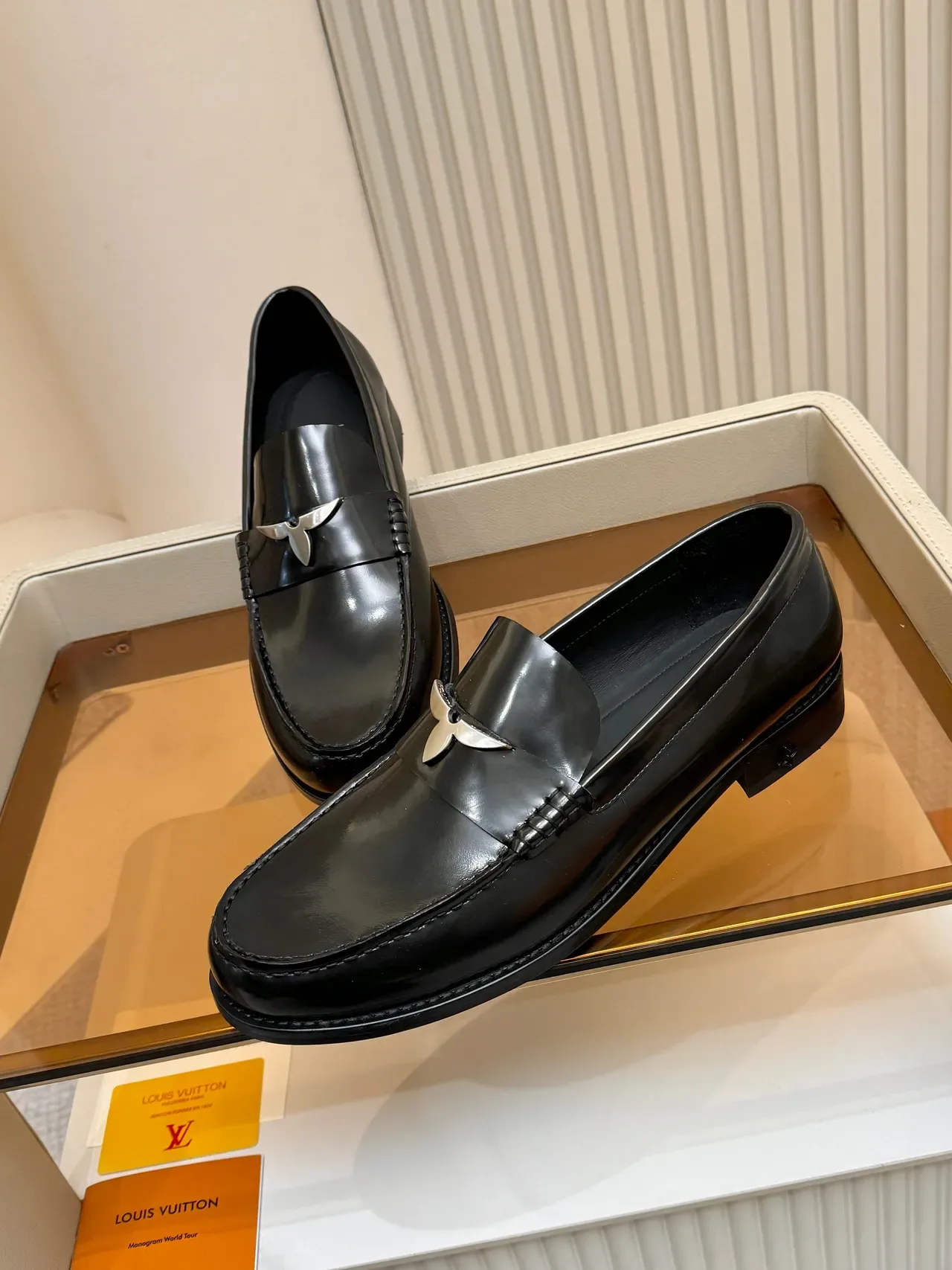 Louis Vuitton Horsebit Loafer Black Patent Leather Loafers 4