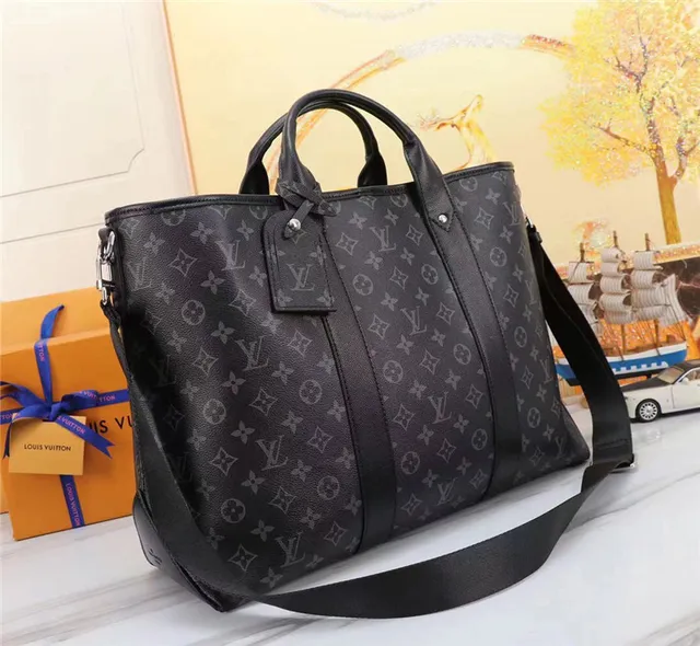 Louis Vuitton Keepall Bandoulière Tonal Monogram Sac Cabas Noir 7