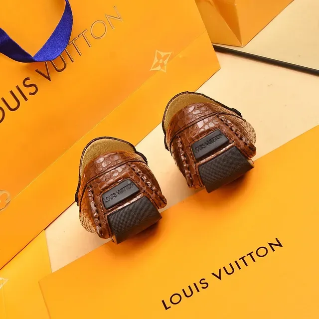 Louis Vuitton LV Buckle Loafer Brown Crocodile-Embossed Leather Loafers 2