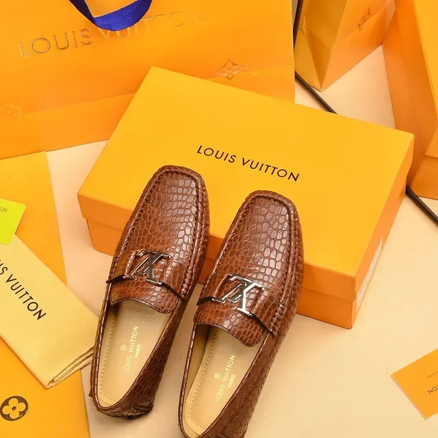 Louis Vuitton LV Buckle Loafer Brown Crocodile-Embossed Leather Loafers 3
