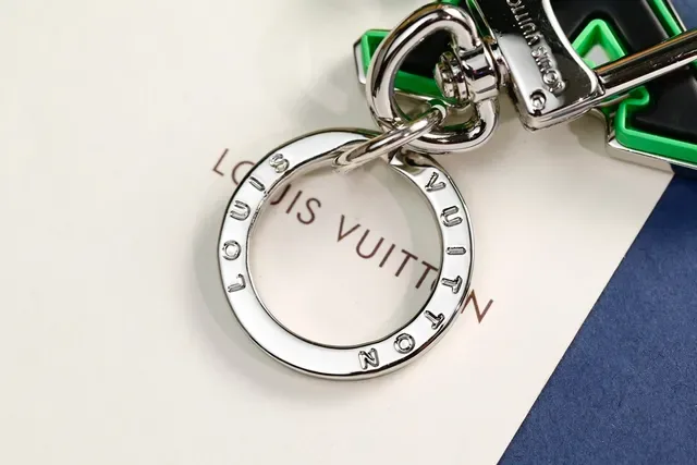 Louis Vuitton LV Initiales Black Green Enamel-Coated Monogram Layered Motif Crossbody Bag 5