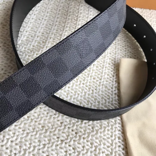 Louis Vuitton LV Initiales Damier Graphite Leather Belt 6