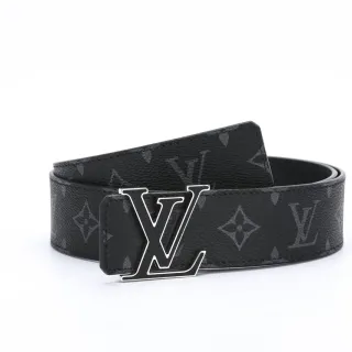 Louis Vuitton LV Initiales Monogram Black Leather Belt