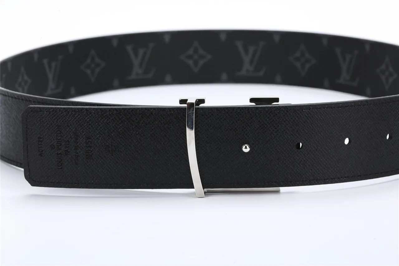 Louis Vuitton LV Initiales Monogram Black Leather Belt 5