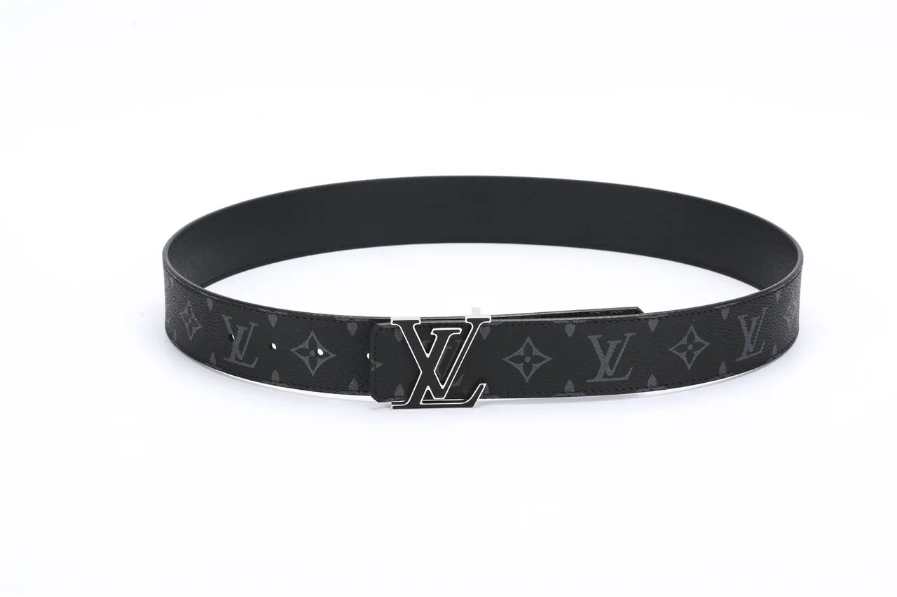 Louis Vuitton LV Initiales Monogram Black Leather Belt 6