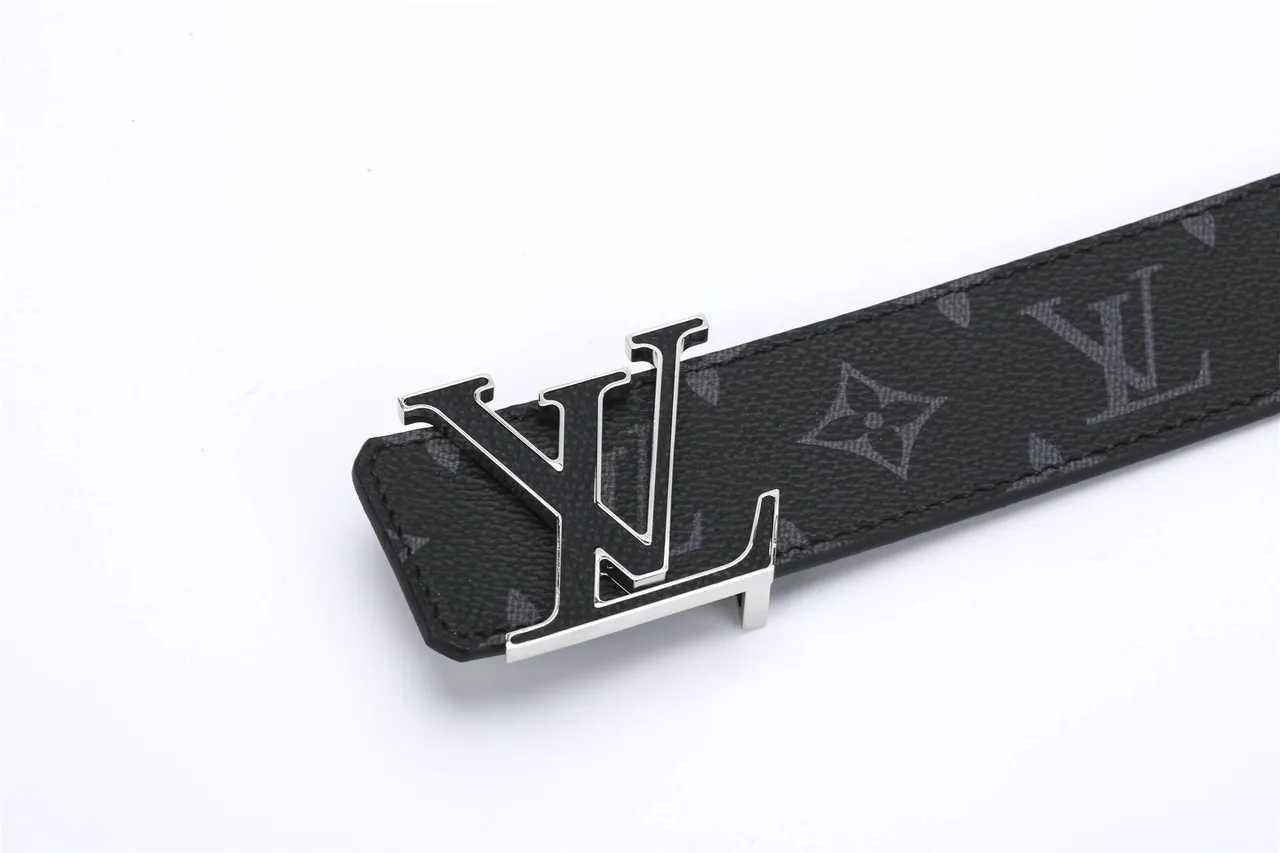 Louis Vuitton LV Initiales Monogram Black Leather Belt 9