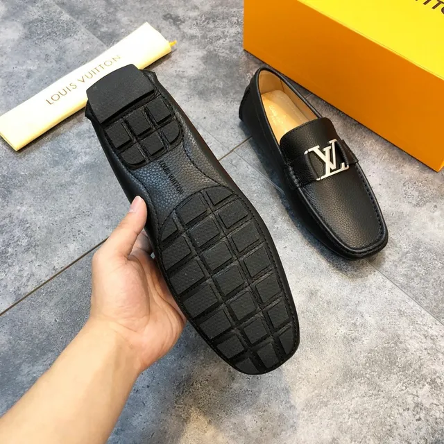 Louis Vuitton LV Loafer Black Pebbled Leather Loafers 3