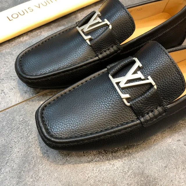 Louis Vuitton LV Loafer Black Pebbled Leather Loafers 5