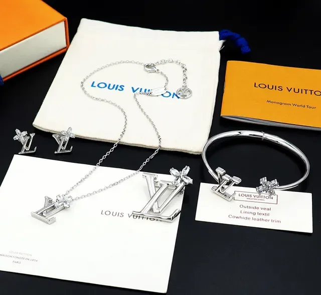 Louis Vuitton LV Monogram and Crystal Cross Open Bangle Bracelet 10