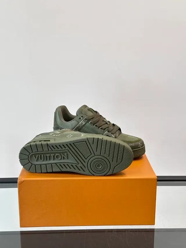 Louis Vuitton LV Trainer Army Green Lifestyle Sneakers 2