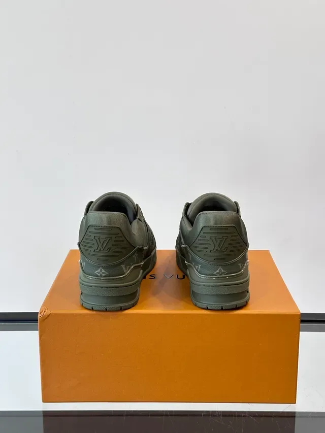 Louis Vuitton LV Trainer Army Green Lifestyle Sneakers 3