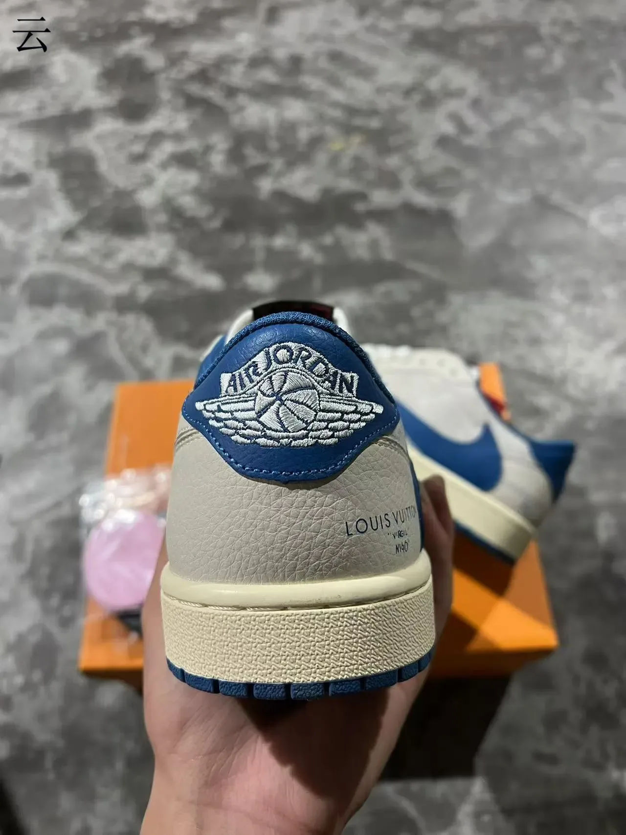 Louis Vuitton LV Trainer Beige Blue Leather-Suede Hybrid Upper Bold Contrast Overlay Lifestyle Sneakers 8