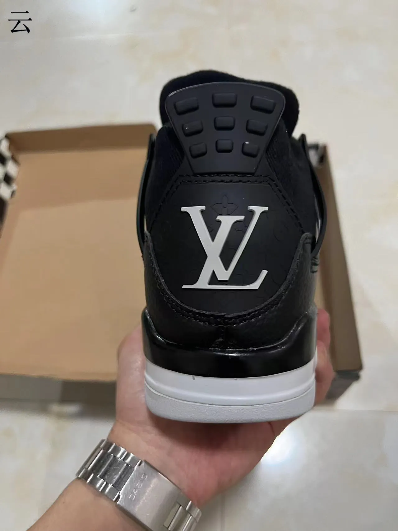Louis Vuitton LV Trainer Black White High-Top Monogram-Accented Lifestyle Sneakers 6