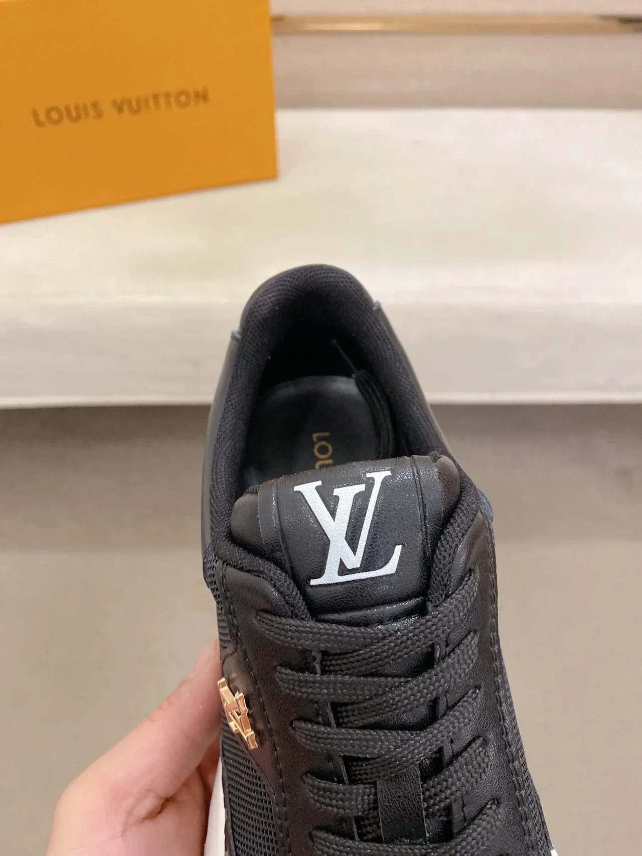 Louis Vuitton LV Trainer Black White Monogram-Embossed Upper Sculpted Midsole Lifestyle Sneakers 6