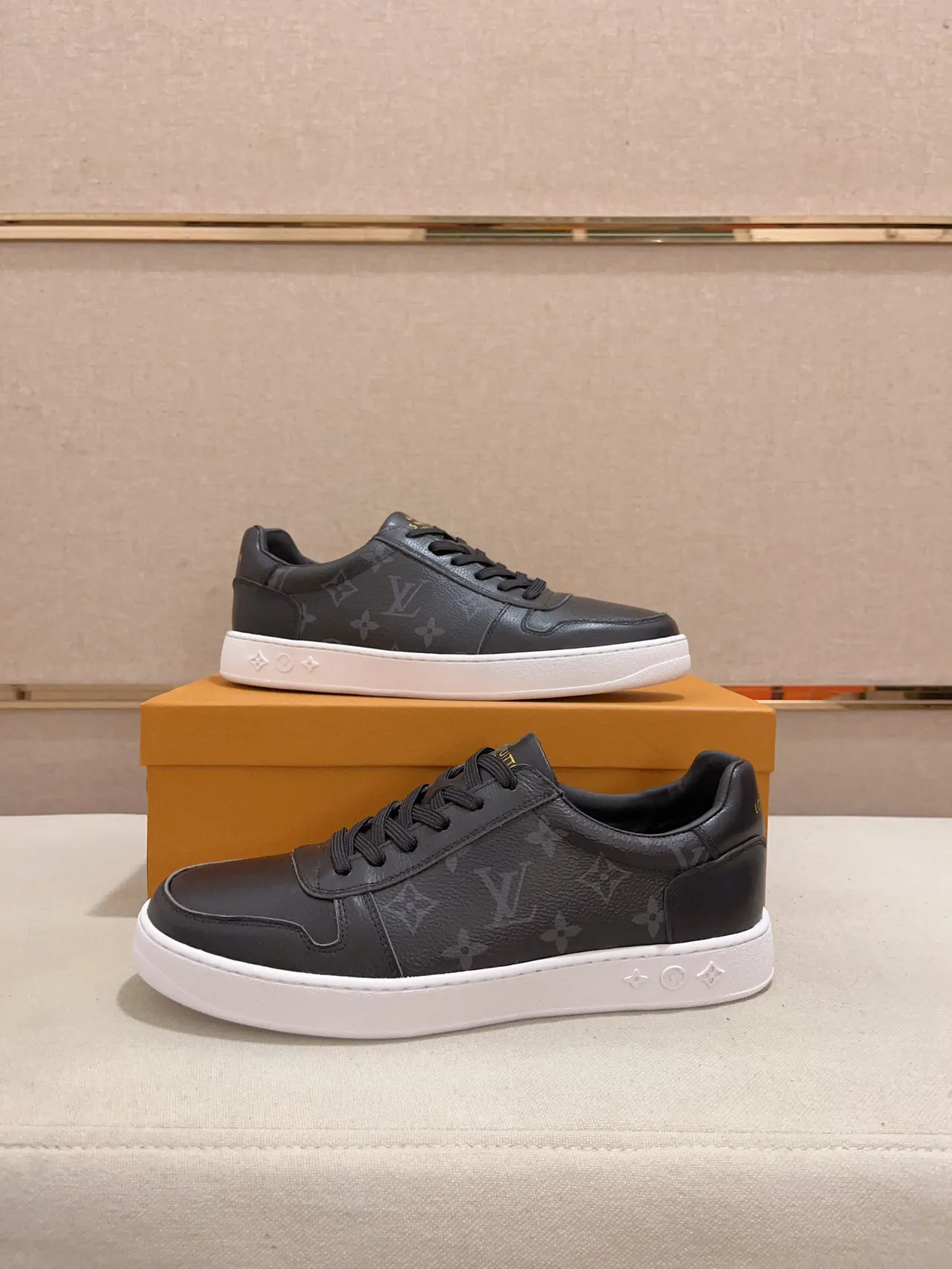 Louis Vuitton LV Trainer Black White Monogram Leather Low-Top Lifestyle Sneakers 7