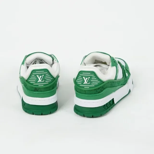 Louis Vuitton LV Trainer Black White Monogram-Print Upper Layered Synthetic Overlays Lifestyle Sneakers 5