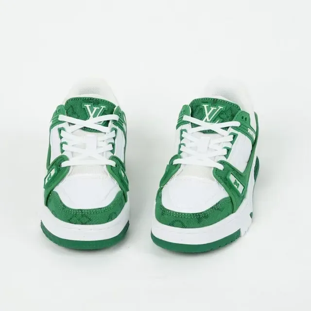 Louis Vuitton LV Trainer Black White Monogram-Print Upper Layered Synthetic Overlays Lifestyle Sneakers 6