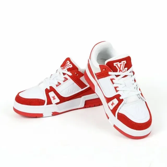 Louis Vuitton LV Trainer Black White Monogram-Print Upper Layered Synthetic Overlays Lifestyle Sneakers 18