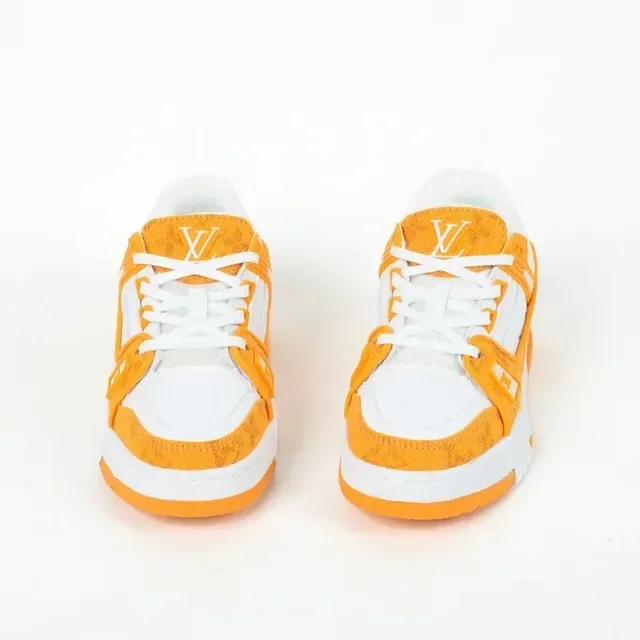 Louis Vuitton LV Trainer Black White Monogram-Print Upper Layered Synthetic Overlays Lifestyle Sneakers 22