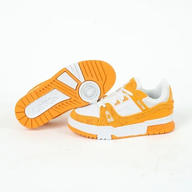 Louis Vuitton LV Trainer Black White Monogram-Print Upper Layered Synthetic Overlays Lifestyle Sneakers 24