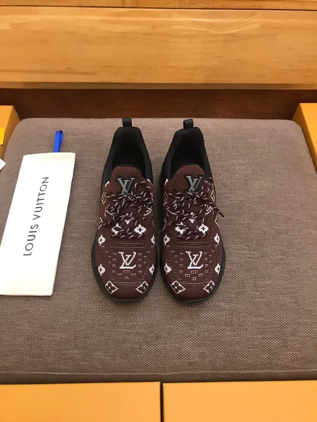 Louis Vuitton LV Trainer Brown Black Knit Monogram Upper Chunky Sculpted Sole Lifestyle Sneakers 2