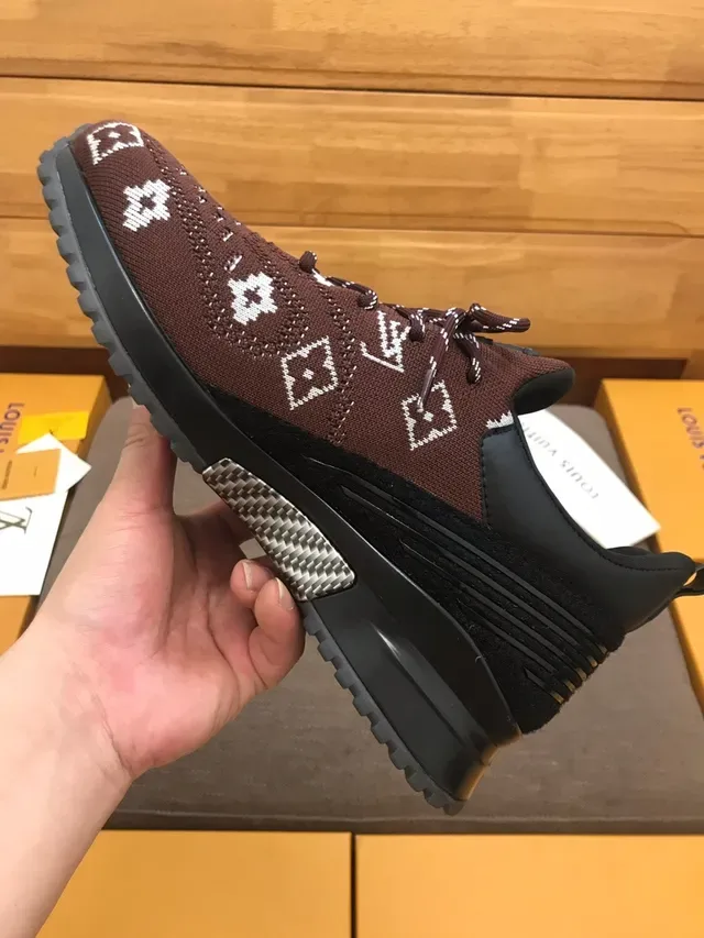 Louis Vuitton LV Trainer Brown Black Knit Monogram Upper Chunky Sculpted Sole Lifestyle Sneakers 4